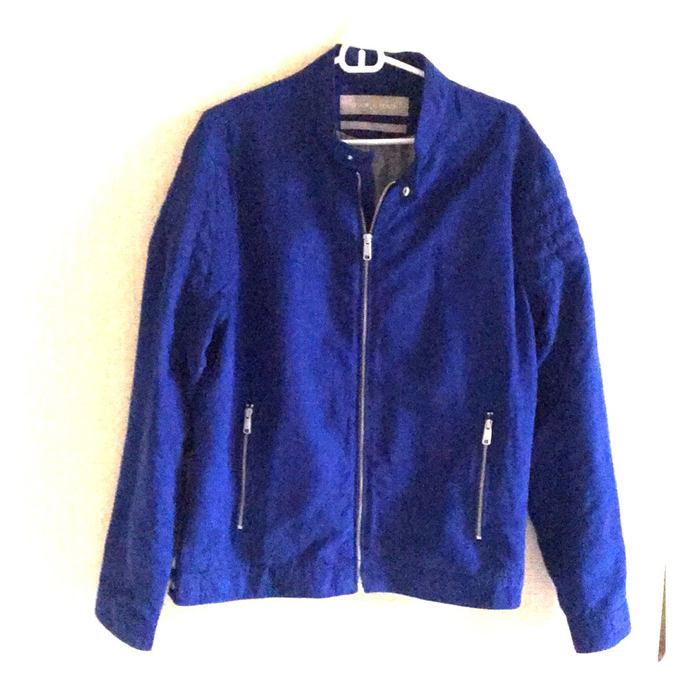 Men’s  Zara Man Royal Blue Bomber Jacket  (L)